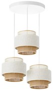 Závesné svietidlo BOHO 3xE27/60W/230V biela/juta