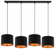 Závesné svietidlo Shade, 4x textilné tienidlo (mix 6 farieb), g