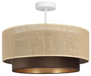 Prisadený luster SARTA 1xE27/60W/230V hnedá/juta