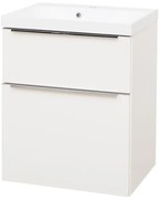 Mereo Mereo, Mailo, kúpeľňová skrinka s umývadlom z liateho mramoru 61 cm, chrómové madlo, MER-CN510M