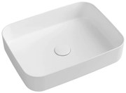 Isvea Isvea, INFINITY RECTANGLE keramické umývadlo na dosku, 50x36 cm, matná biela, 10NF65050-2L