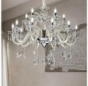 Ideal Lux -Krištáľový luster na reťazi COLOSSAL 15xE14/40W/230V pr. 95 cm krémová