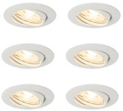 Sada 6 vstavaných bodových svetiel bielych GU10 35 mm - Edu