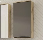 Závesná kúpeľňová skrinka Mason dub/šedá%