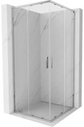 Mexen Exo, štvorcový sprchovací kút s posuvnými dverami 70x70 cm, 6mm číre sklo, chrómový profil, 8111-070-070-01-00
