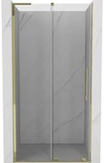 Mexen Velar L, posuvné sprchové dvere do otvoru 90 cm, 8mm číre sklo, zlatá lesklá, 871-090-003-01-50
