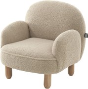 Béžové detské kresielko z textílie buklé Rocky – Vipack