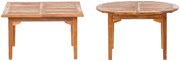 DEOKORK Teakový stôl ELEGANTE 130 / 180 × 100 × 78 cm | ovál | rozkladacia