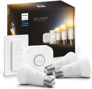 Základná sada Philips Hue WA 3xE27/11W 2200-6500K + Hue bridge a stmievač