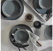 Jedálenská súprava 16 ks sivá/porcelán