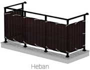 Balkónová zástena 90cm/500 cm wenge