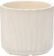 Keramický kvetináč ANTIQUE 11,5 cm biely/krémový matný