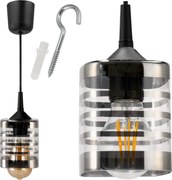 BERGE Závesné svietidlo 1xE27 s pruhmi