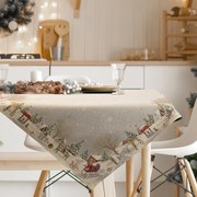 VIANOČNÝ GOBELÍNOVÝ OBRUS NA STÔL VILLAGE1 100X100 CM VZOROVANÁ