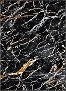 Dywany Łuszczów, Kusový koberec Allure 1963 black/gold, 120x170, čierna, kancelária