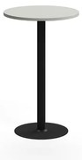 Barový stôl VERTICUS, Ø700x1100 mm, svetlošedá/čierna
