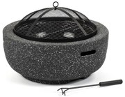 Fieldmann - Prenosné ohnisko na drevo s roštom antracit