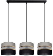 Luster na lanku CORAL 3xE27/60W/230V čiernošedá