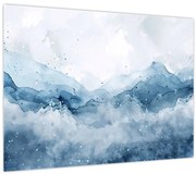 Obraz - Mraky a vlny, akvarel (70x50 cm)