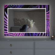 LED zrkadlo s dekorom D18