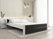 Posteľ IKAROS DOUBLE 160 x 200 cm, antracit/biela Rošt: Bez roštu, Matrac: Bez matraca