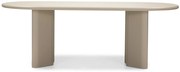Jedálenský oválny stôl Lima 220 cm tmavobéžový