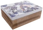 Drevená krabička Tropical blue, 20 x 15 x 7,5 cm