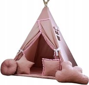 Detský stan TEEPEE (TÍPÍ) SUPERIOR s doplnkami - RUŽOVÝ