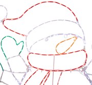 Vianočná stojaca lampa Snehuliak 116 cm vrátane LED s časovačom IP44 - Pax