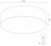Stropné svietidlo SIRJA 2xE27/15W/230V priemer 45 cm béžové
