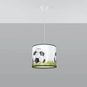Detské závesné svietidlo Ball C, 1x plastové tienidlo so vzorom, (fi 30cm)