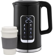 Rýchlovarná kanvica s LCD displejom 1,7 l 2200W/230V čierna + cest. hrnček 450 ml