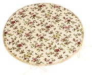 Bellatex Sedák Adela okrúhly hladký Ružička, 40 x 40 cm