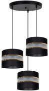 Luster na lanku CORAL 3xE27/60W/230V čierna