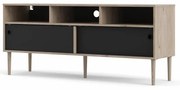Tvilum Čierny TV stolík ELISEO v dekore dub Jackson Hickory