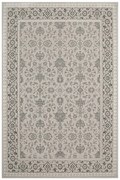 Koberec Allora Plus F346A ornament / rám, strieborný / sivý