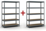 Policový regál 1+1 ZADARMO, 1786x1200x500 mm, nosnosť 280kg