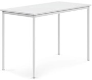 Stôl SONITUS, 1400x700x900 mm, HPL - biela, biela