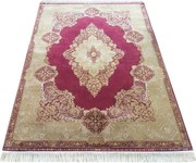 DY Hodvábny exkluzívny koberec Qum Silk 02 - červená Rozmer: 160x230 cm