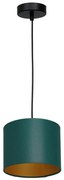 Luster na lanku ARDEN 1xE27/60W/230V pr. 18 cm zelená/zlatá