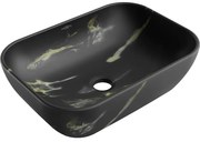 Mexen Rita, umývadlo na dosku 455x325x135 mm, čierna-imitácia čierneho kameňa, 21084588