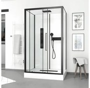 Sprchový box Aurlane Urban 2 115 x 90 x 215 cm čierny