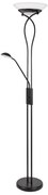 Rabalux 4554 - Stojacia lampa GAMMA TREND 2xE27/15W+1xG9/40W/230V čierna
