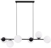 Závesne svietidlo Florence, 6x biele sklenené tienidlo, B