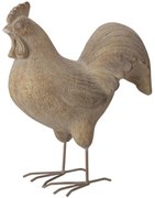 Záhradná figúrka z horčíkovej živice Chicken, 40 cm, béžová