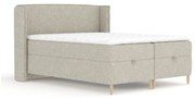 Svetlosivá boxspring posteľ s úložným priestorom 180x200 cm Monpelli – Maison de Rêve