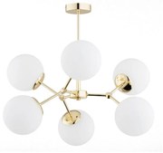 Luster na tyči FOTON  6xE14/40W/230V zlatá/biela