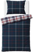Flanelové posteľné obliečky Káro Oxford - 70 x 90 cm + 140 x 200 cm