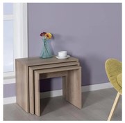 SADA 3x Konferenčný stolík hnedá