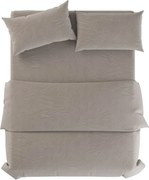 Svetlosivé/taupe ľanové obliečky na jednolôžko 135x200 cm Natural – Native Natural